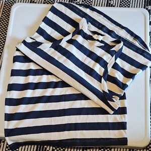 Ennea Striped Navy Skirt Set